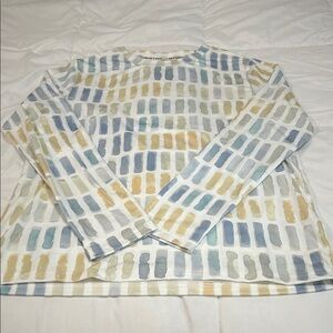 Exclusively Fancy Multi-Color Grid Print Long Sleeve Top